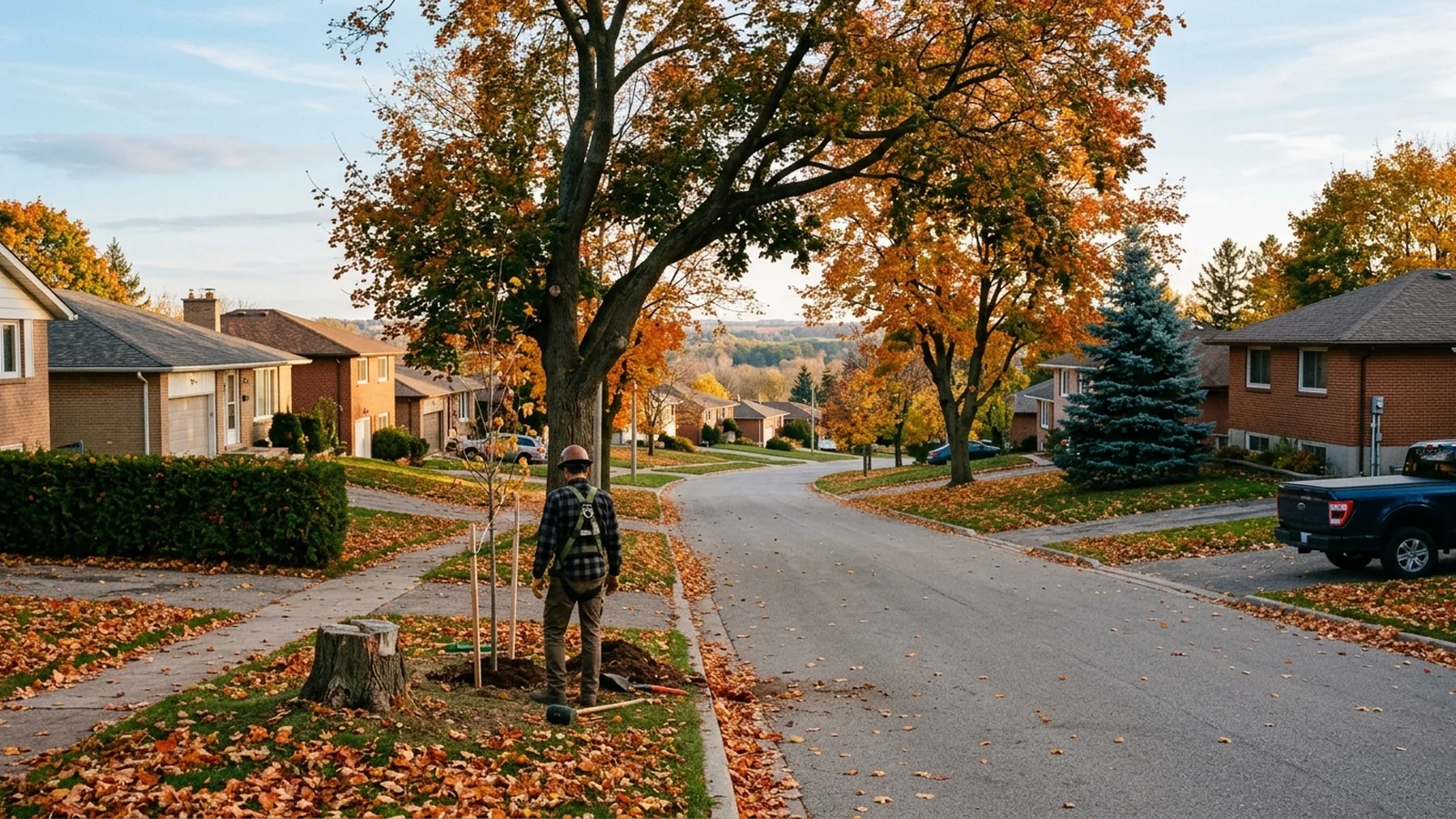 Arborist at work in Kitchener